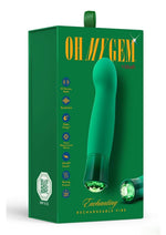 Load image into Gallery viewer, Oh My Gem Enchanting Rechargeable Silicone G-Spot Vibrator - Green/Turquoise
