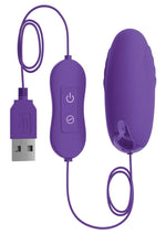 Load image into Gallery viewer, Omg! Bullets #Happy USB-Powered Silicone Vibrating Bullet - Purple