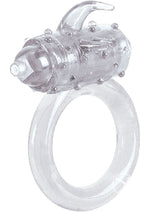 Load image into Gallery viewer, One Touch Flicker Vibrating Cock Ring - Clear
