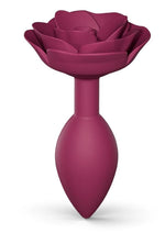 Load image into Gallery viewer, Open Roses Silicone Anal Plug - Plum Star/Purple - Medium