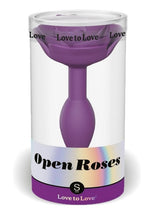 Load image into Gallery viewer, Open Roses Silicone Anal Plug - Purple/Purple Rain - Small