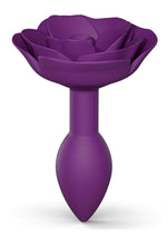 Load image into Gallery viewer, Open Roses Silicone Anal Plug - Purple/Purple Rain - Small