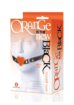 Load image into Gallery viewer, Orange Is The New Black Heart Gag - Black/Orange
