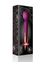 Load image into Gallery viewer, Oriel Silicone Rechargeable Wand Massager - Fuchsia/Purple
