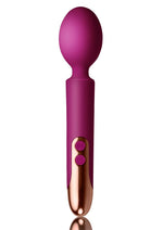 Load image into Gallery viewer, Oriel Silicone Rechargeable Wand Massager - Fuchsia/Purple
