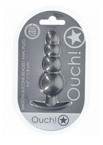 Load image into Gallery viewer, Ouch! Beaded Anal Plug Silicone - Grey/Gun Metal