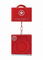 Load image into Gallery viewer, Ouch! Beginners Handcuffs - Metal/Red
