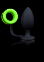 Load image into Gallery viewer, Ouch! Butt Plug with Cock Ring Silicone
