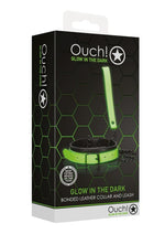 Load image into Gallery viewer, Ouch! Collar Leash - Black/Glow In The Dark/Green
