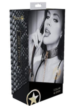 Load image into Gallery viewer, Ouch! Florence Collection Collar with Leash - Black
