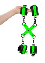 Load image into Gallery viewer, Ouch! Hand and Ankle Cuffs with Hogtie
