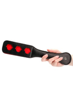 Load image into Gallery viewer, Ouch! Leather Paddle Lips - Black
