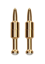 Load image into Gallery viewer, Ouch! Magnetic Nipple Clamps Diamond Pin - Gold

