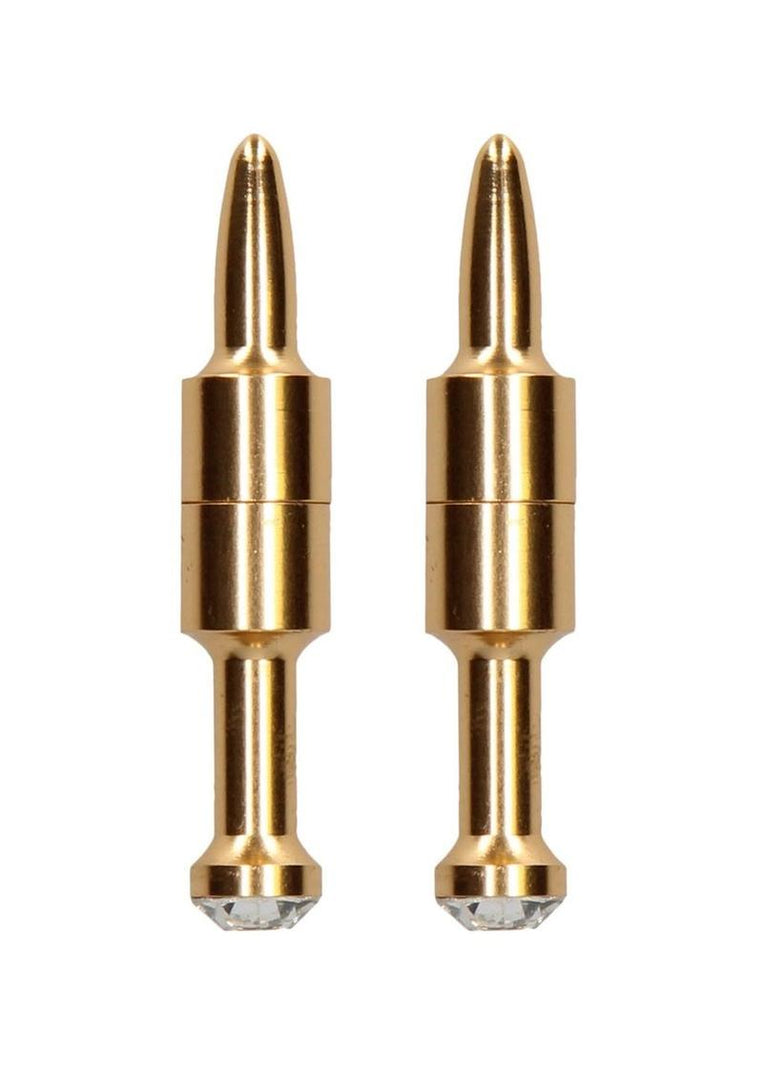 Ouch! Magnetic Nipple Clamps Diamond Pin - Gold
