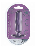 Load image into Gallery viewer, Ouch! Oblong Anal Plug Silicone - Metallic - Purple