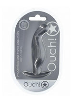 Load image into Gallery viewer, Ouch! P-Spot Anal Plug Silicone - Grey/Gun Metal
