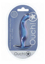 Load image into Gallery viewer, Ouch! P-Spot Anal Plug Silicone - Metallic - Blue

