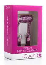 Load image into Gallery viewer, Ouch! Pinch Nipple Clamps - Pink
