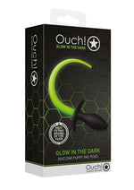 Load image into Gallery viewer, Ouch! Puppy Tail Silicone Plug - Glow In The Dark/Green