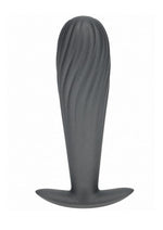 Load image into Gallery viewer, Ouch! Ribbed Anal Plug Silicone - Grey/Gun Metal