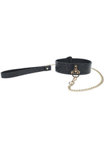 Load image into Gallery viewer, Ouch! Rome Collection Collar with Leash - Black
