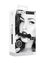 Load image into Gallery viewer, Ouch! Silicone Bit Gag with Adjustable Bonded Leather Straps - Black
