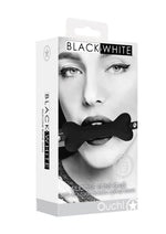 Load image into Gallery viewer, Ouch! Silicone Bone Gag with Adjustable Bonded Leather Straps - Black
