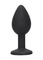 Load image into Gallery viewer, Ouch! Silicone Butt Plug with Removable Jewel - Black