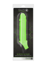 Load image into Gallery viewer, Ouch! Smooth Strechy Penis Sleeve - Glow In The Dark/Green
