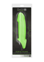 Load image into Gallery viewer, Ouch! Smooth Thick Stretchy Penis Sleeve - Glow In The Dark/Green

