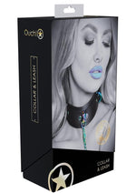 Load image into Gallery viewer, Ouch! Venice Collection Collar with Leash - Black

