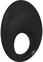Load image into Gallery viewer, OVO B5 Silicone Cock Ring Waterproof - Black/Chrome - Black
