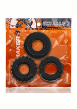 Load image into Gallery viewer, Oxballs Bonemaker Cock Ring Kit - Black - 3 Pack
