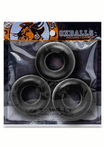 Load image into Gallery viewer, Oxballs Fat Willy Jumbo Cock Ring - Black - 3 Pack
