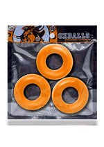 Load image into Gallery viewer, Oxballs Fat Willy Jumbo Cock Ring - Orange - 3 Pack
