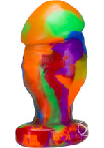 Load image into Gallery viewer, Oxballs Honcho-2 Silicone Anal Plug - Multicolor/Rainbow - Medium

