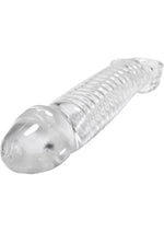 Load image into Gallery viewer, Oxballs Muscle Textured Cock Sheath Penis Extender - Clear - 9.25in

