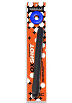 Load image into Gallery viewer, Oxballs Oxshot Silicone Butt Nozzle Shower Hose and Cock Ring - Black/Blue - 12in
