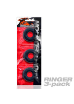 Load image into Gallery viewer, Oxballs Ringer Plus+ Silicone Cock Ring (3 Pack) - Night Edition - Black
