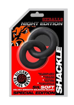 Load image into Gallery viewer, Oxballs Shackle Chained Linked Cock N Ball Rings Night Edition - Black
