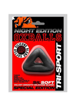 Load image into Gallery viewer, Oxballs Tri-Sport 3 Ring 3 Sized Cock Sling Night Edition - Black
