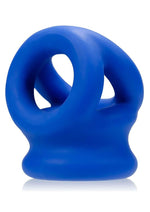 Load image into Gallery viewer, Oxballs Tri-Squeeze Silicone 3-Ring Ball Stretching Sling - Blue
