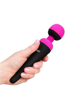 Load image into Gallery viewer, Palmpower Rechargeable Silicone Personal Wand Massager - Fuschia
