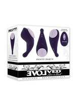 Load image into Gallery viewer, Panty Party Rechargeable Silicone Vibrator with Remote - Purple
