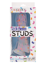 Load image into Gallery viewer, Party Boy Silicone Studs Dong with Suction Cup 5.25in Insert - Multicolor
