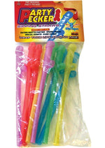 Load image into Gallery viewer, Party Pecker Sipping Straws - Assorted Colors - 10 Per Pack
