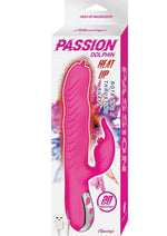 Load image into Gallery viewer, Passion Dolphin Heat Up Rechargeable Silicone Rabbit Vibrator - Pink
