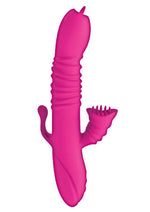 Load image into Gallery viewer, Passion Dual Massager Heat Up Rechargeable Silicone Rabbit Vibrator - Pink
