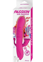 Load image into Gallery viewer, Passion Dual Massager Heat Up Rechargeable Silicone Rabbit Vibrator - Pink
