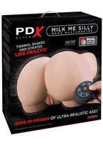 Load image into Gallery viewer, Pdx Elite Milk Me Silly Plug In Pussy and Ass Mega Masturbator with Remote Control - Flesh/Vanilla
